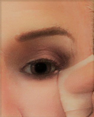 cleaning under eyes for crossdresser makeup 